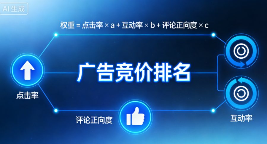 用户评论的数量和正面导向，是判断广告质量的重要指标